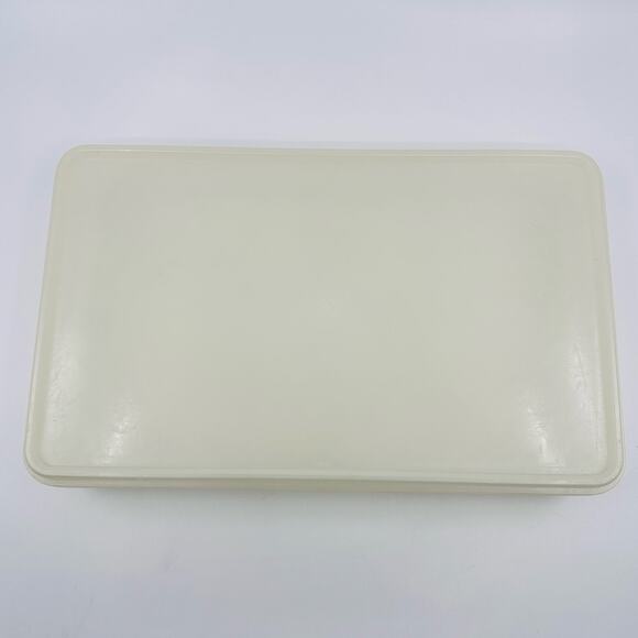 Tupperware Cheese & Cracker Container Rectangular Clear Set Kitchenware Storage - Picture 7 of 12